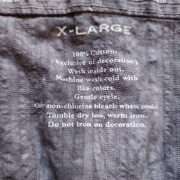 Helix Graphic Long Sleeve Button Up Shirt Mens Size XL Purple Cross Pride Honor - Picture 11 of 15